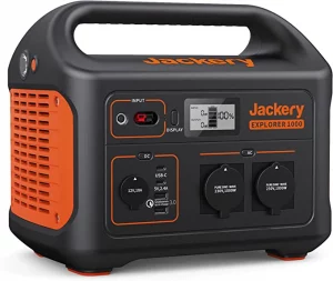 Photo de face qui représente la batterie Jackery Explorer 1000