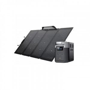 Visuel du Kit Generateur Solaire EcoFlow DELTA MAX 1600 et son Panneau Solaire de 220W réversible