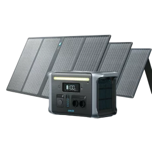 Visuel Kit Solaire Anker Solix PowerHouse 757 et de 3 panneaux solaires de 100 watts